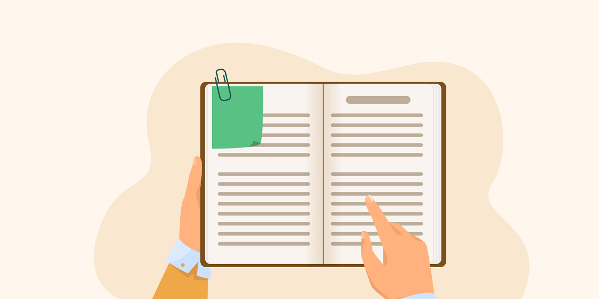 صورة توضح عملية تلخيص كتاب من خلال استخراج الأفكار الرئيسية.