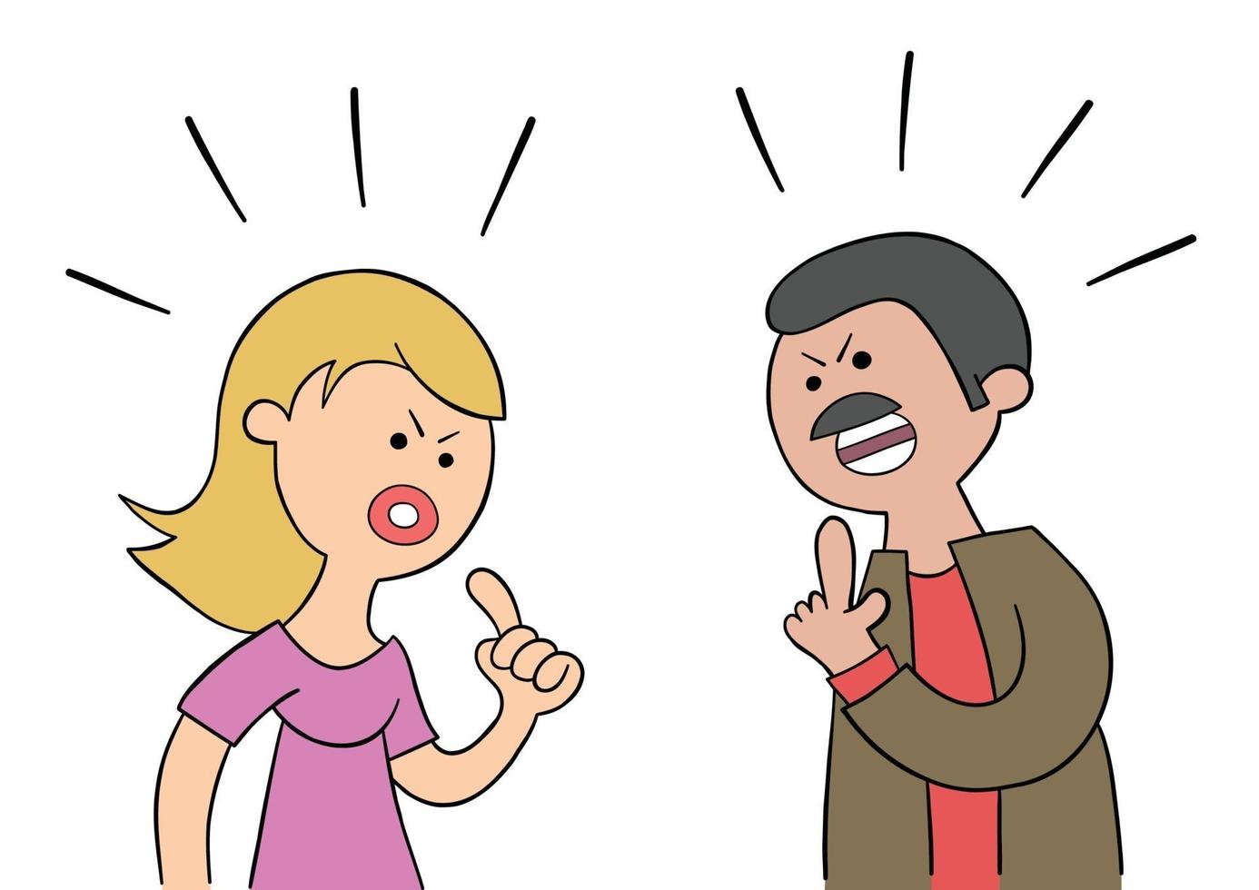 c2312923-cartoon-wife-and-husband-angry-and-arguing-illustration-free-vector