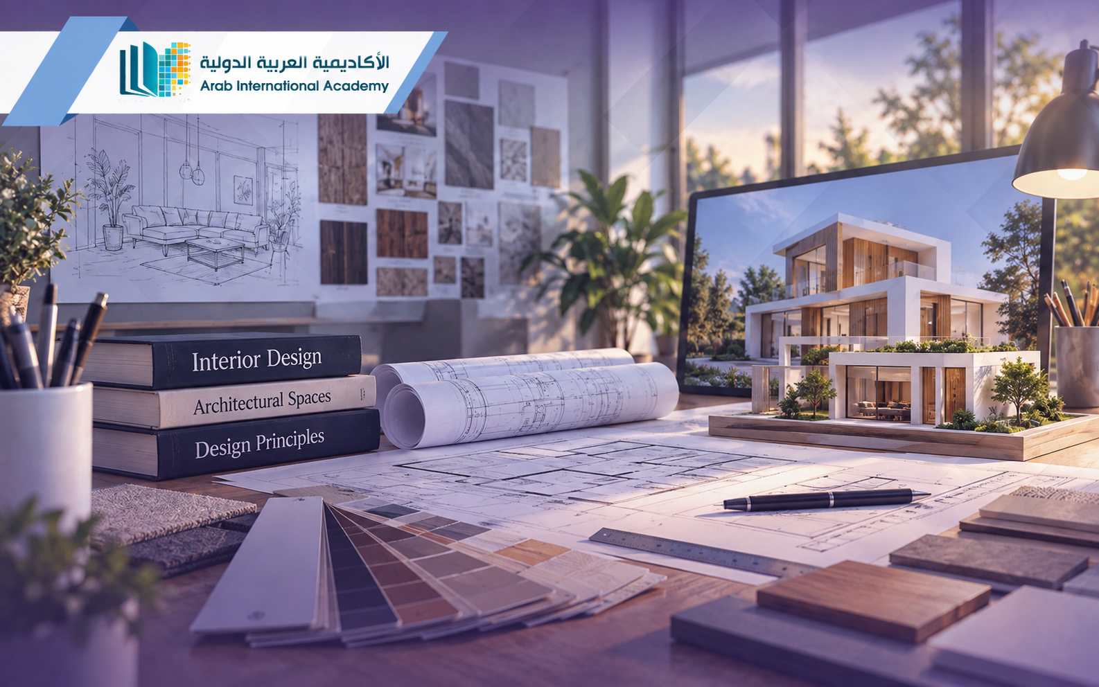 مبادئ التصميم الفني وتنسيق الفراغات الداخلية والخارجية